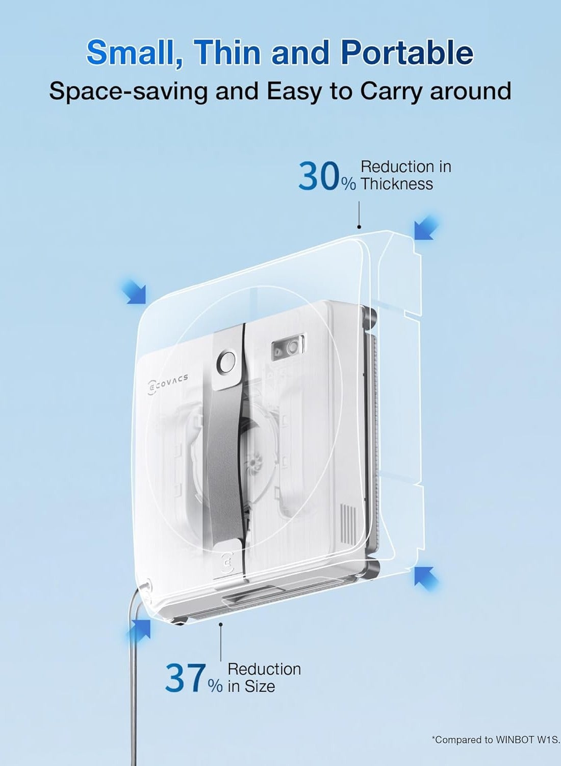 ECOVACS WINBOT MINI Window Cleaning Robot Compact Design