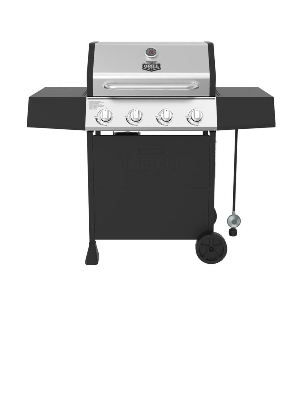 Expert Grill 4-Burner Propane Gas Grill with Side Table and Wheels